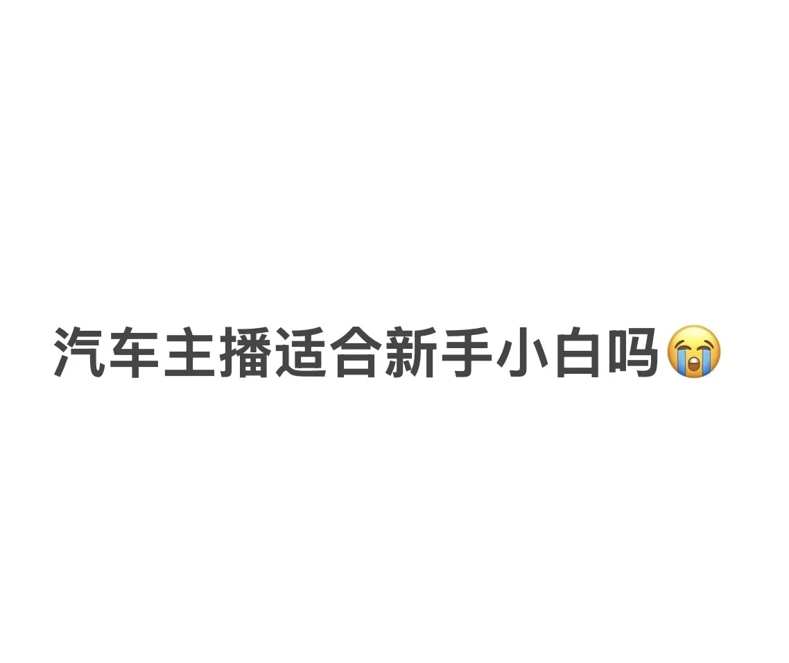 二手汽车主播适合小白吗？