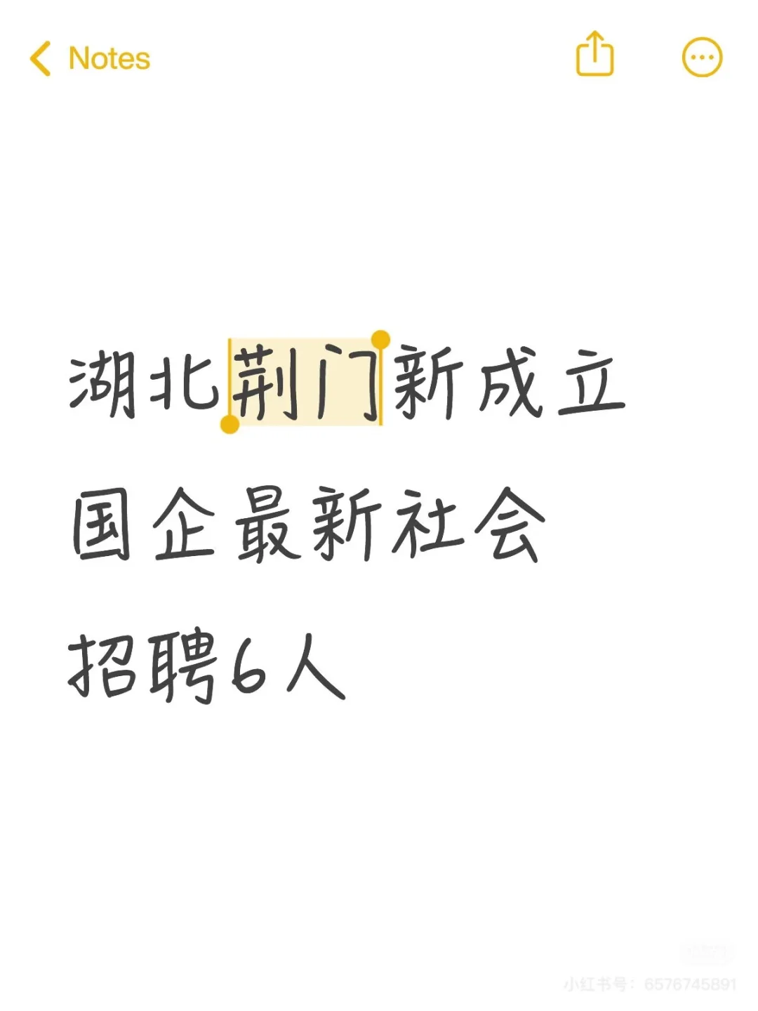 湖北荆门新成立国企最新社会招聘6人