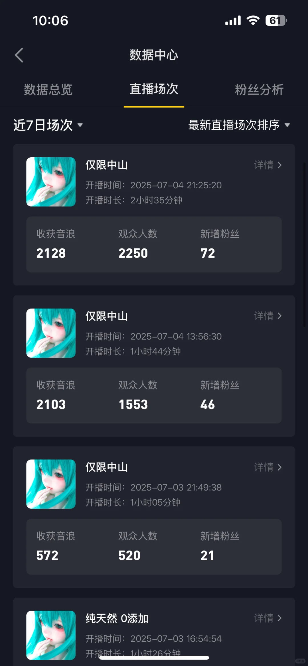 新人小白主播~