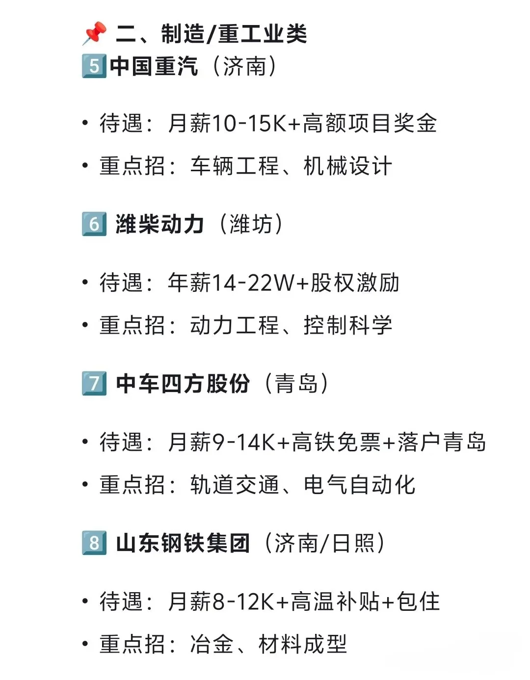 山东地区的央国企