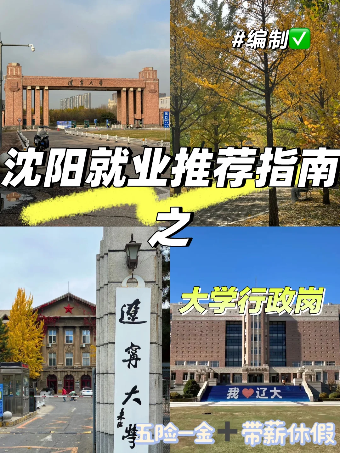 辽宁宝子狂喜！带编大学行政岗来啦！寒暑假自