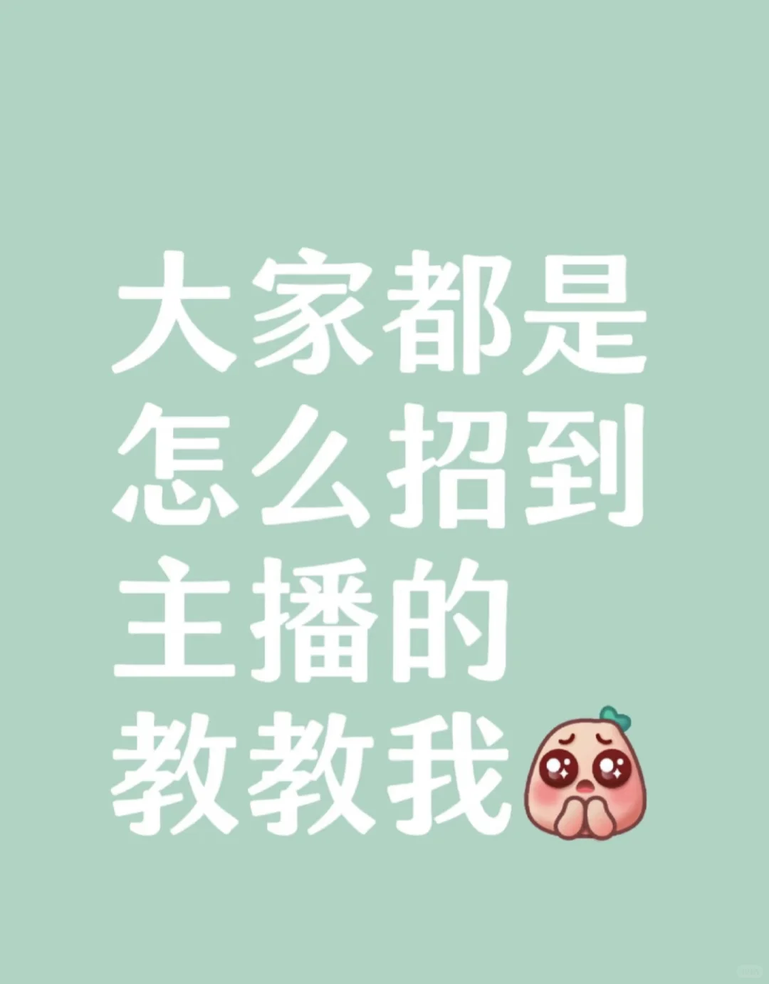 招带货主播！！