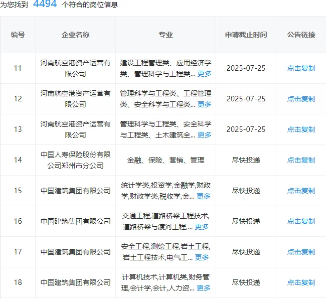 郑州国企 不是补录而是急招