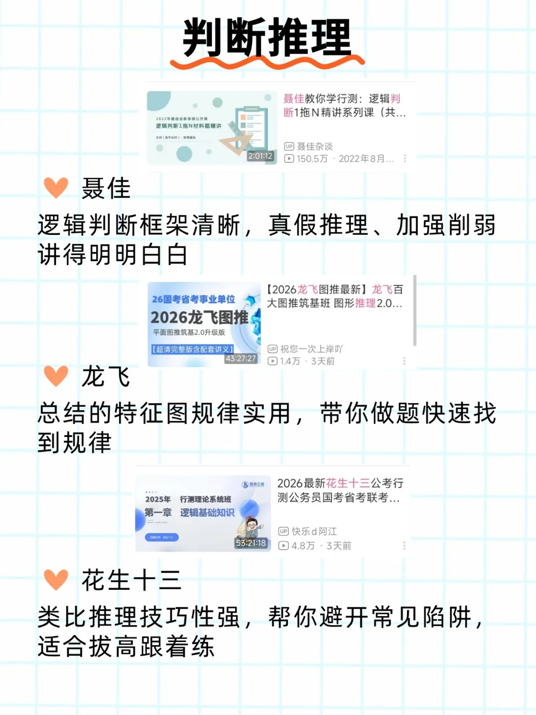 建议学事业编都去bilibili死磕这几位老师