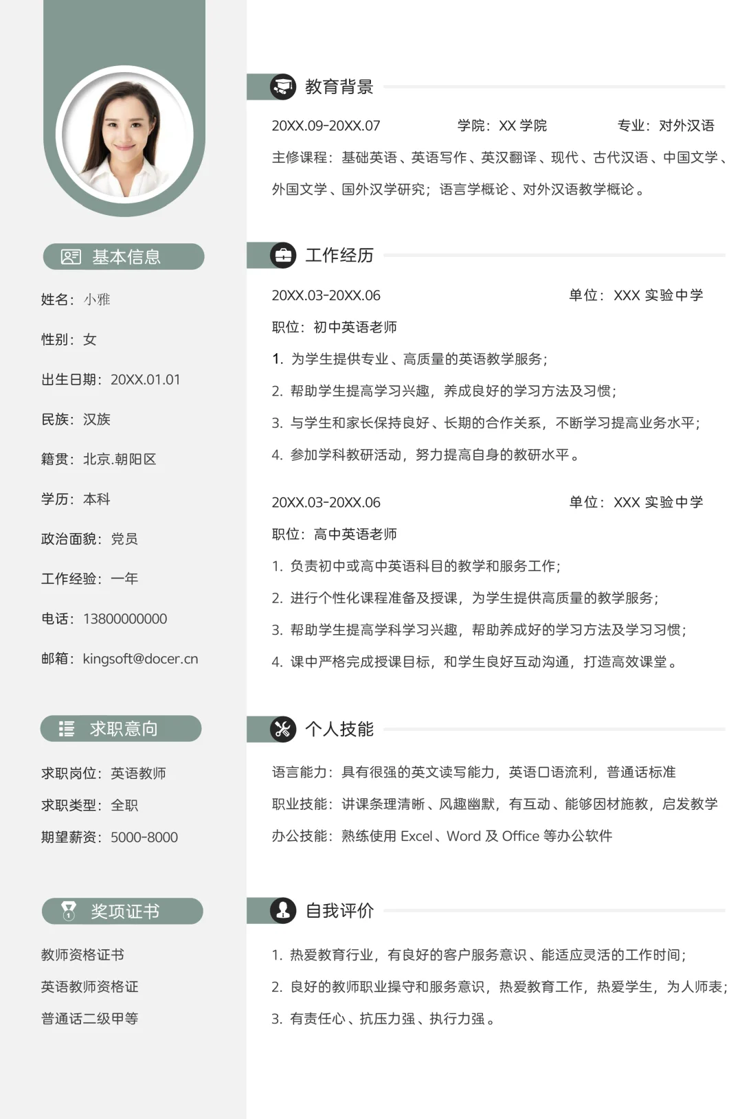简历模板分享、HR 最喜欢的简历