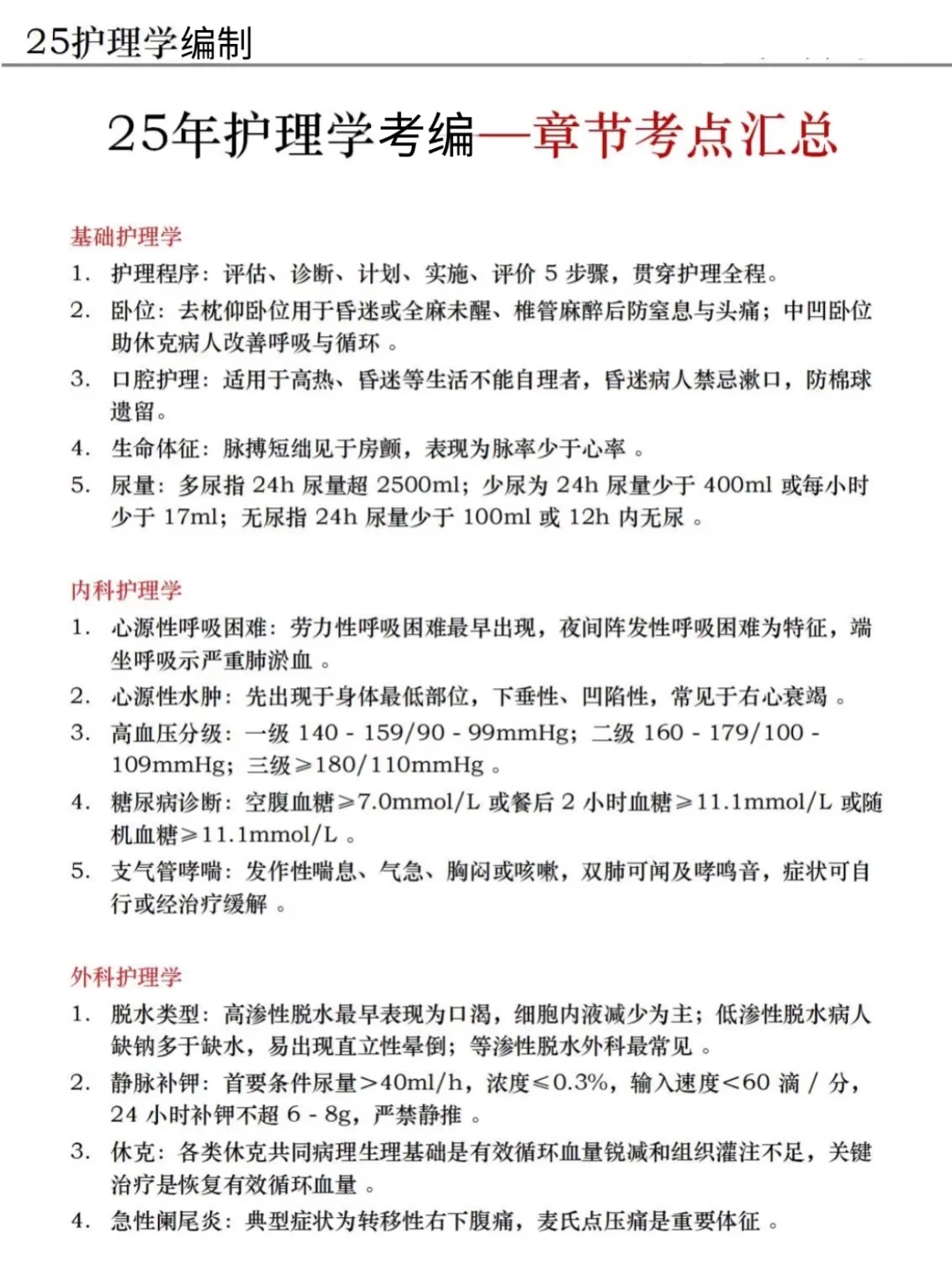 强调一下！25护理考编需要达到的强度！