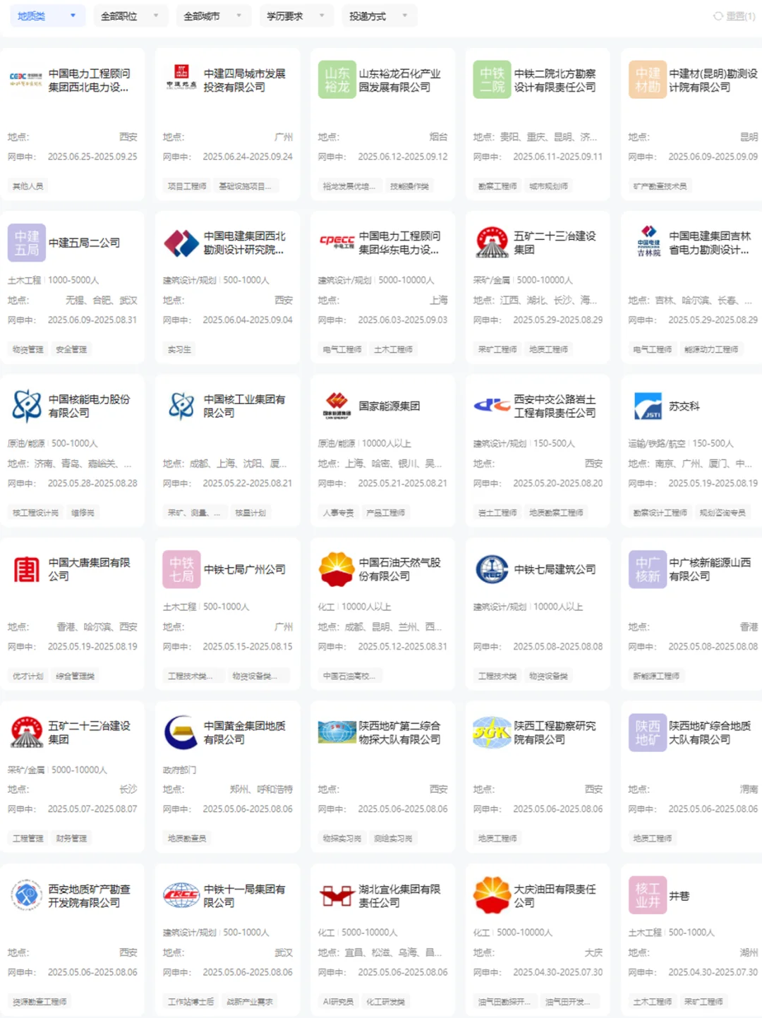 大学生一定要去的央国企(地质类专业)
