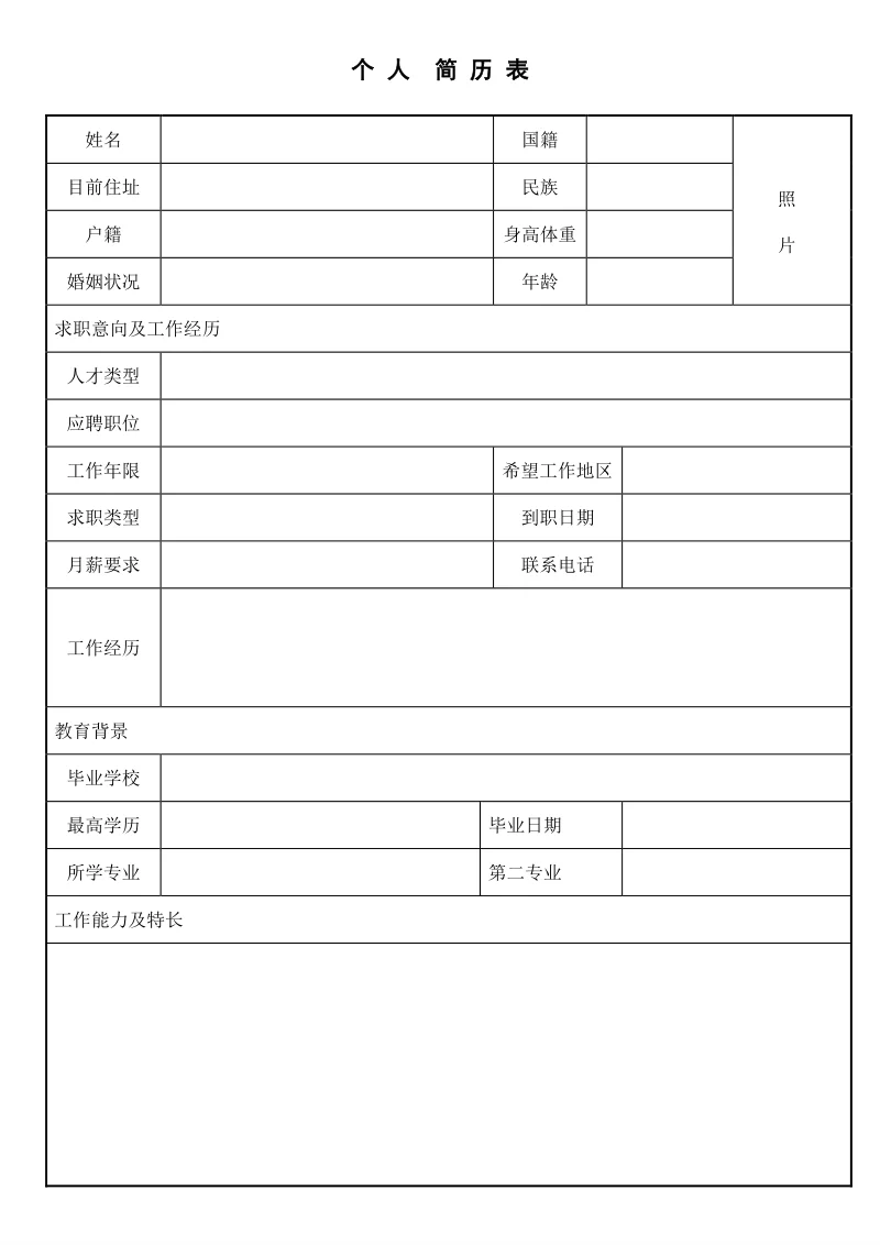 各种简历模板分享，自取↓
