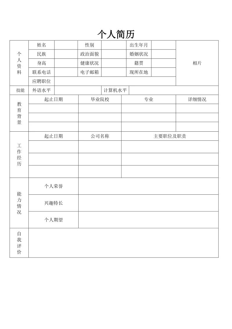 各种简历模板分享，自取↓