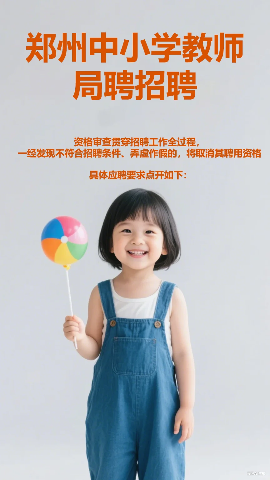 郑州教师局聘招聘要求