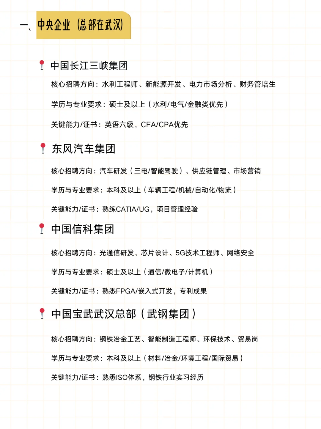 一定要去的国央企——武汉篇