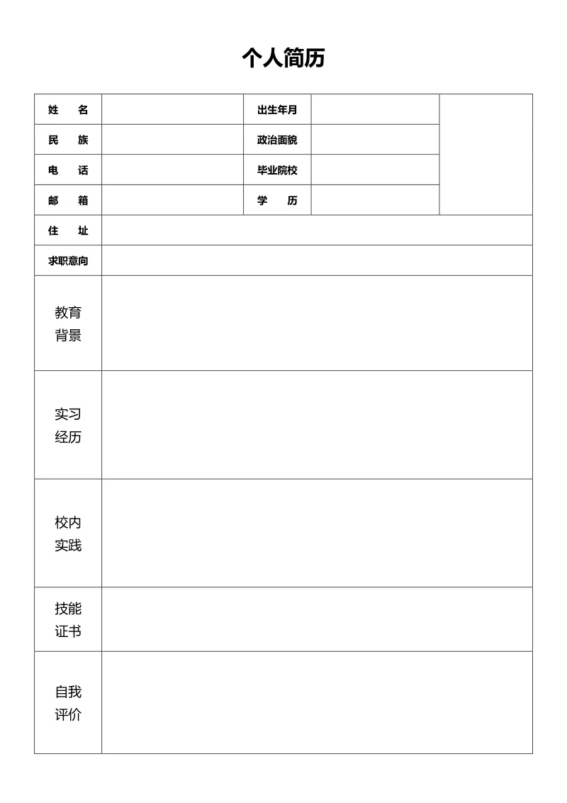 各种简历模板分享，自取↓
