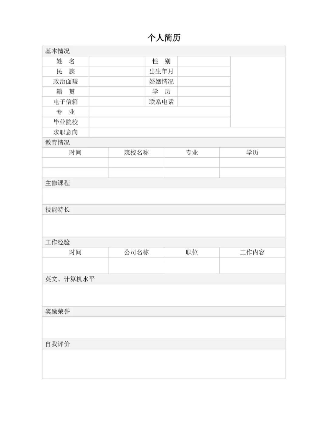 求职必备的简历模板我挖到啦，速速码住！