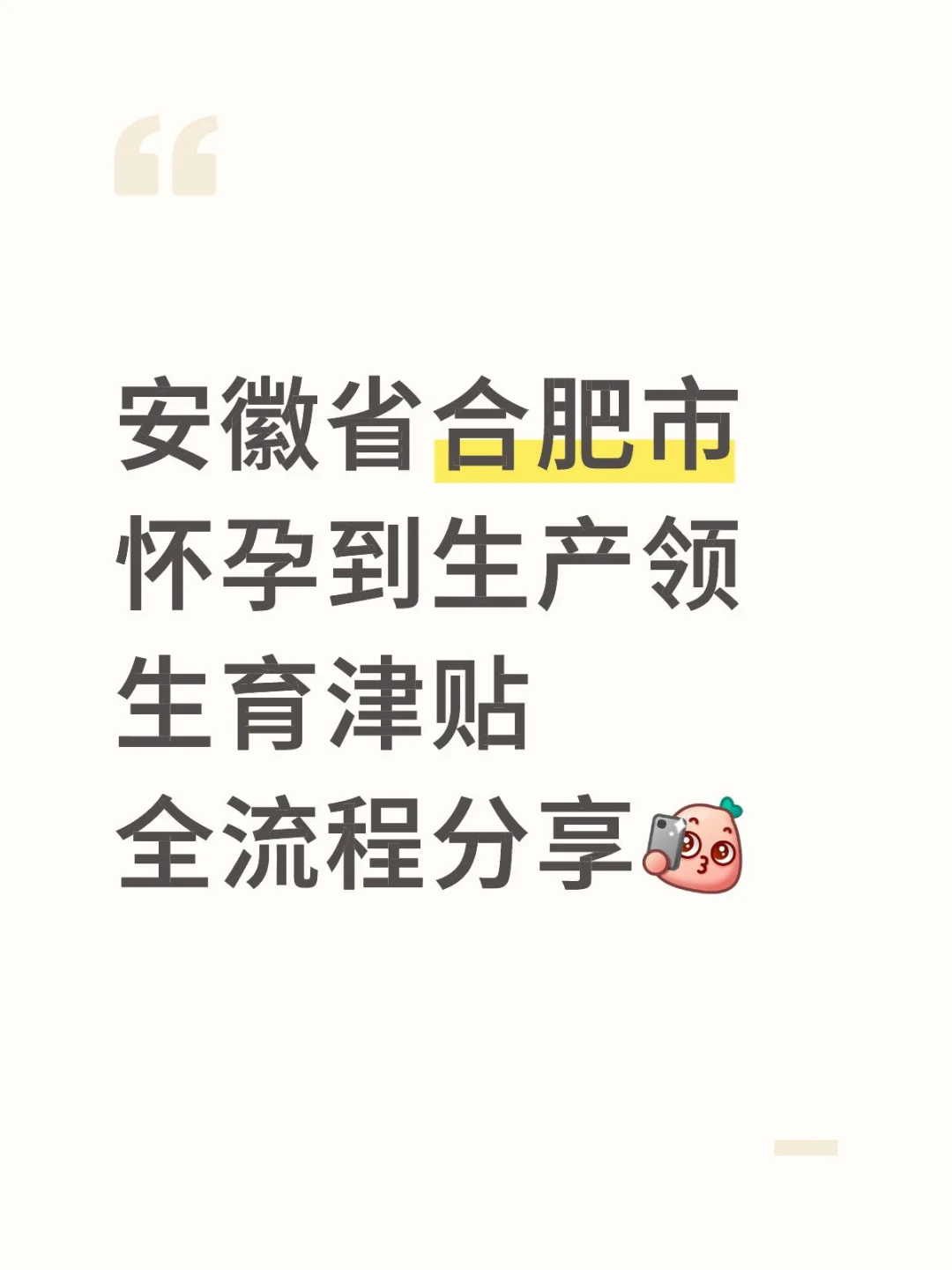 安徽省合肥市怀孕到生产领生育津贴全流程分
