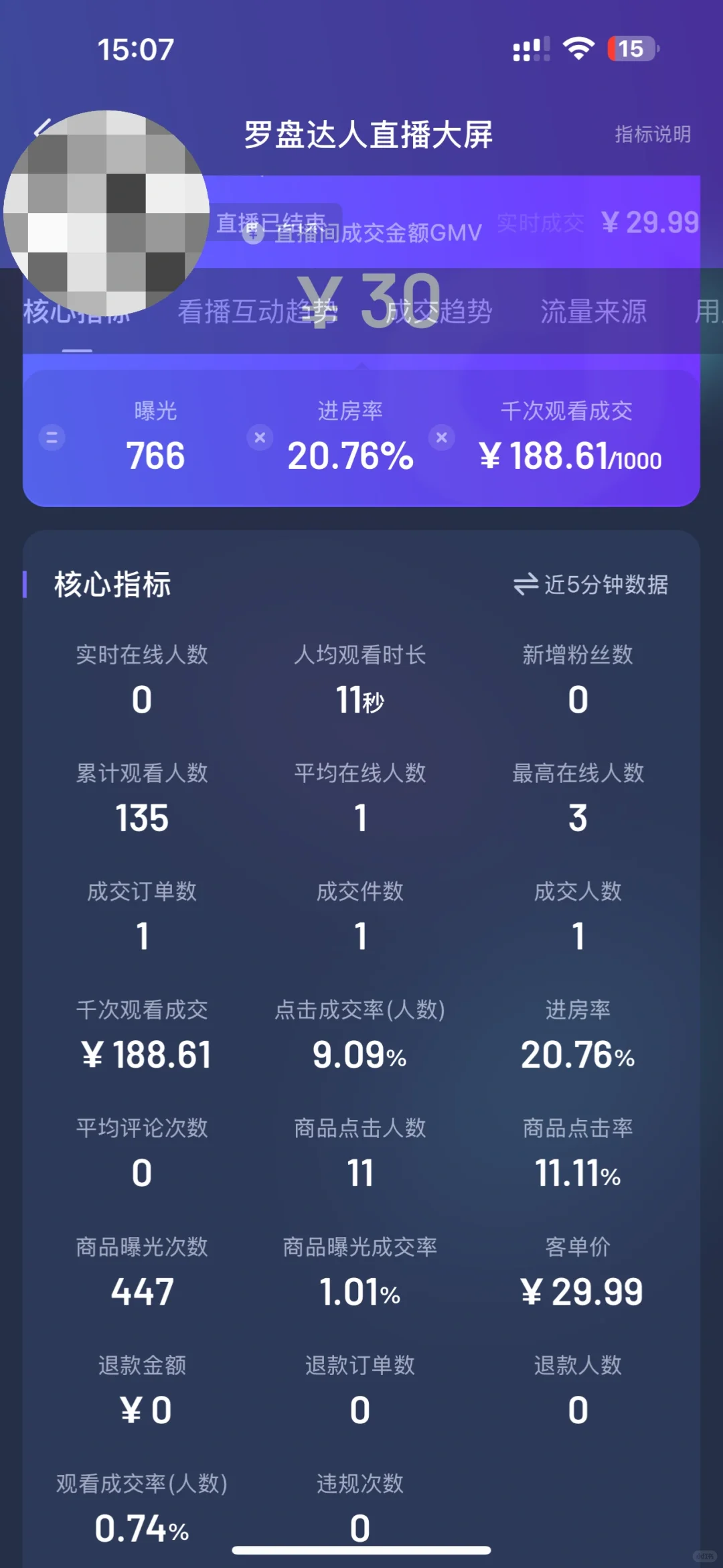 新人开播第六天