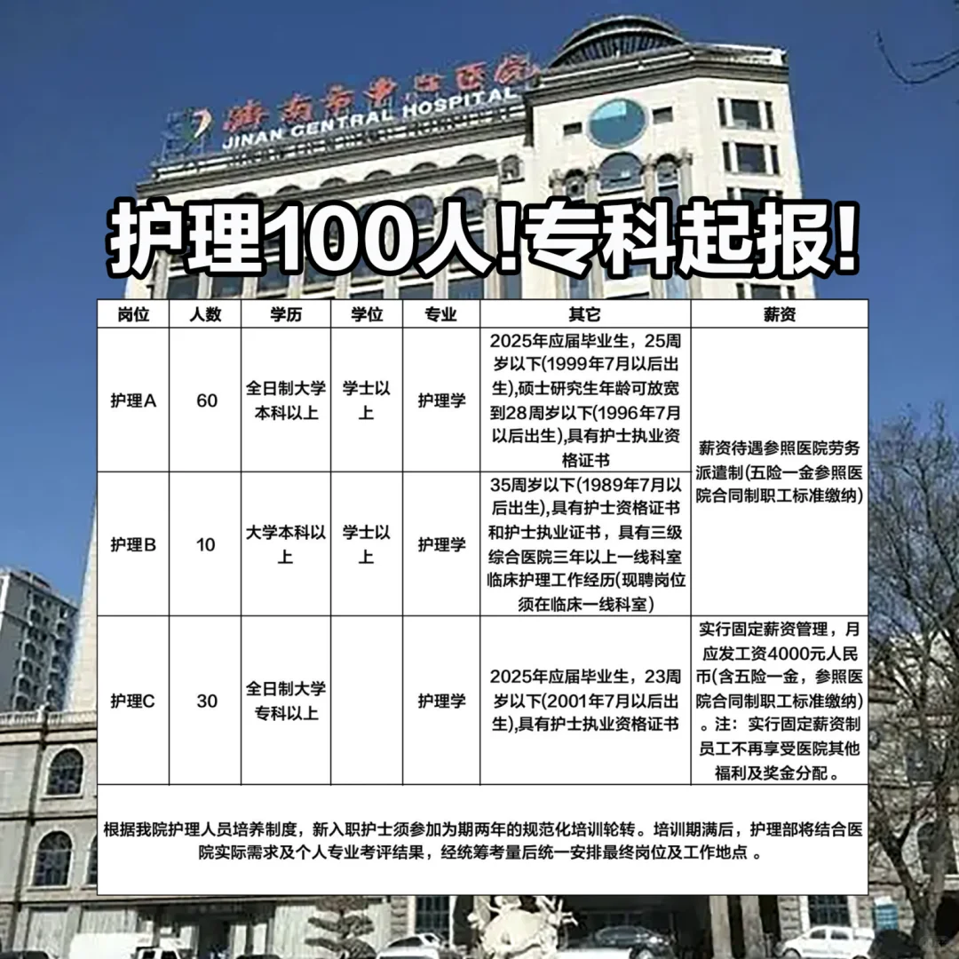 专科护理机会来啦!
