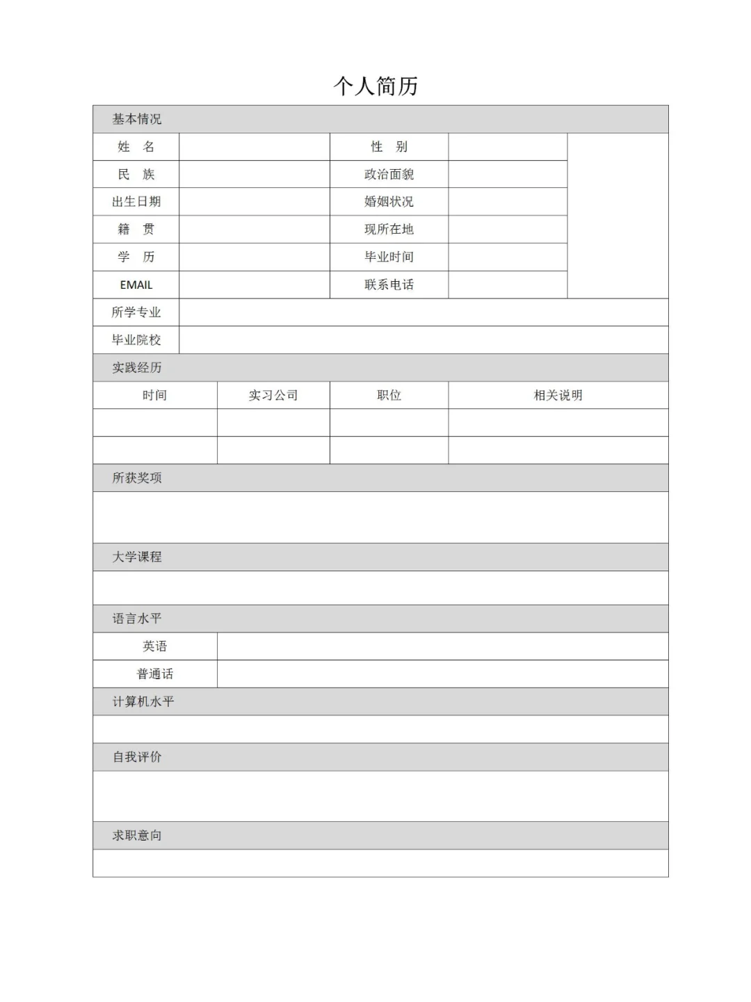 求职必备的简历模板我挖到啦，速速码住！