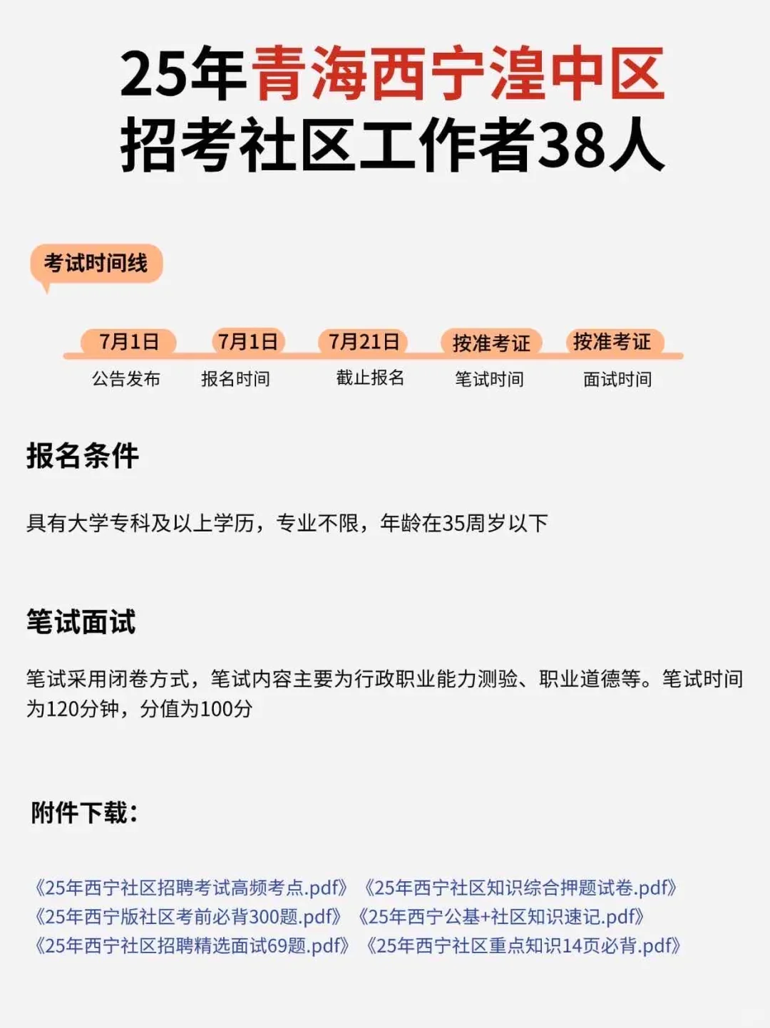 青海西宁社区工作者招38人，即将开始报名
