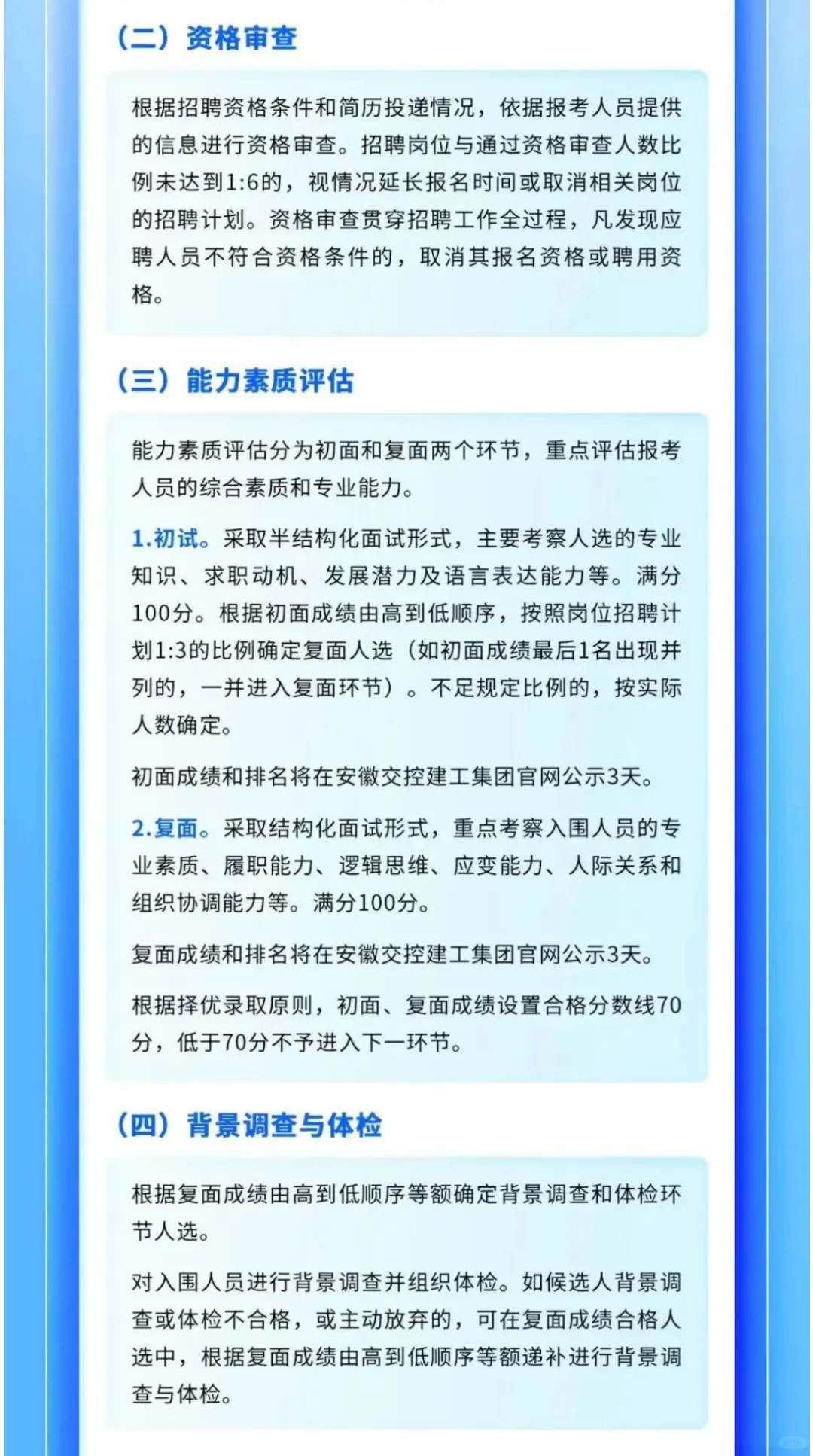 安徽交控集团所属交控建工集团第二次招聘