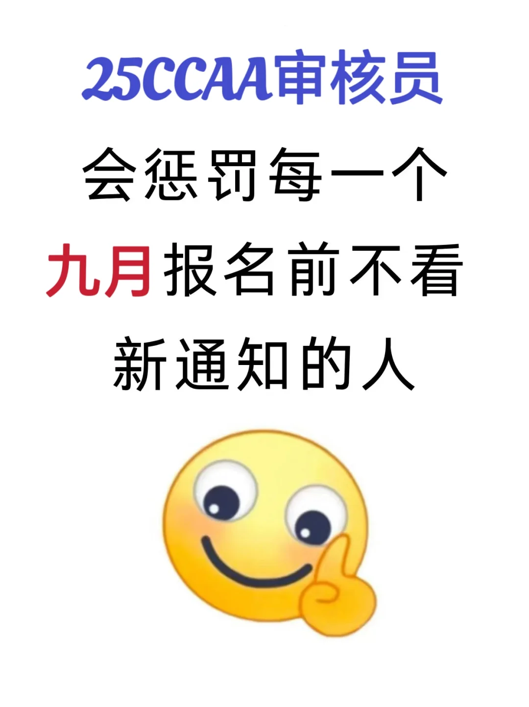 25CCAA审核员会惩罚每一个不看通知的人！