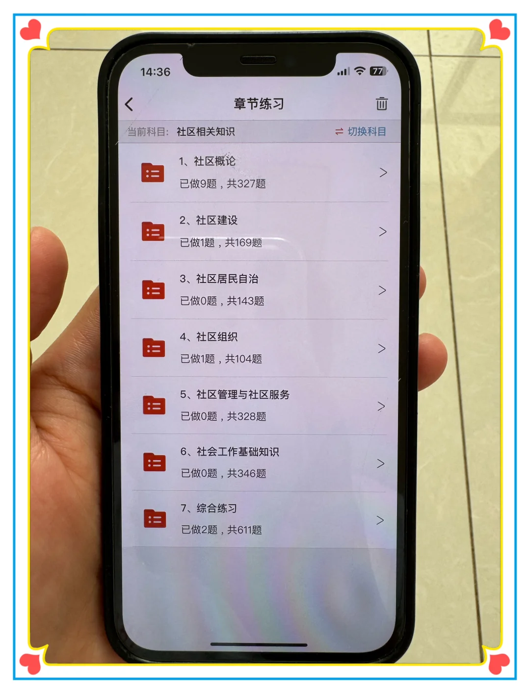 偷拍的武汉黄陂社区考试，快背吧，重复率89%