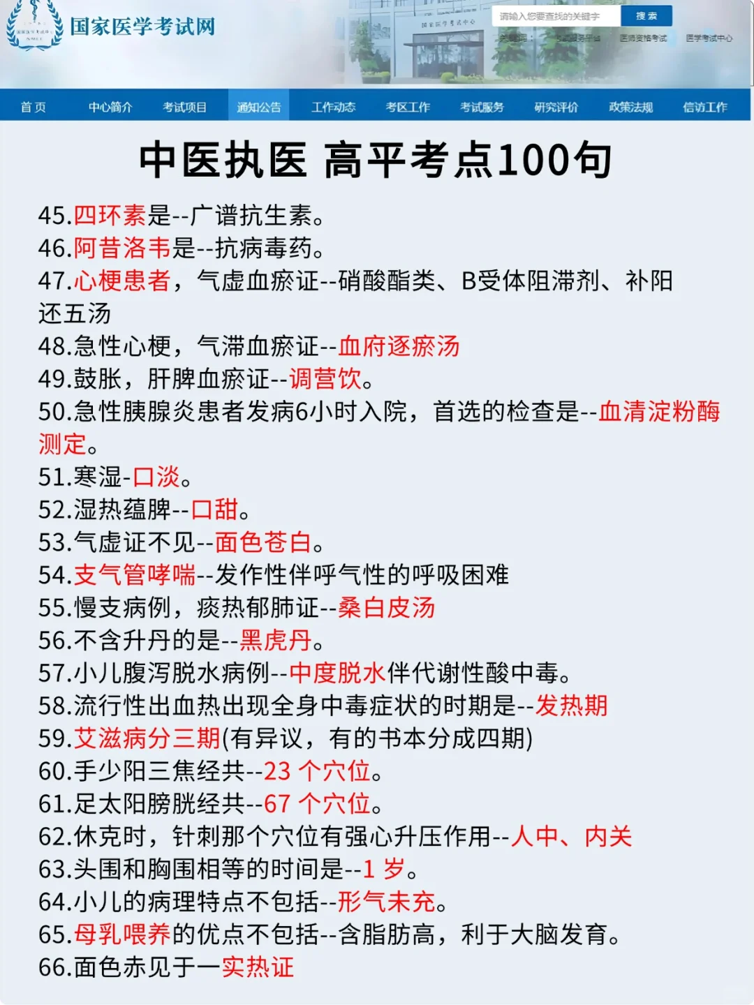 25中医笔试会惩罚每个报名后不看通知的懒人