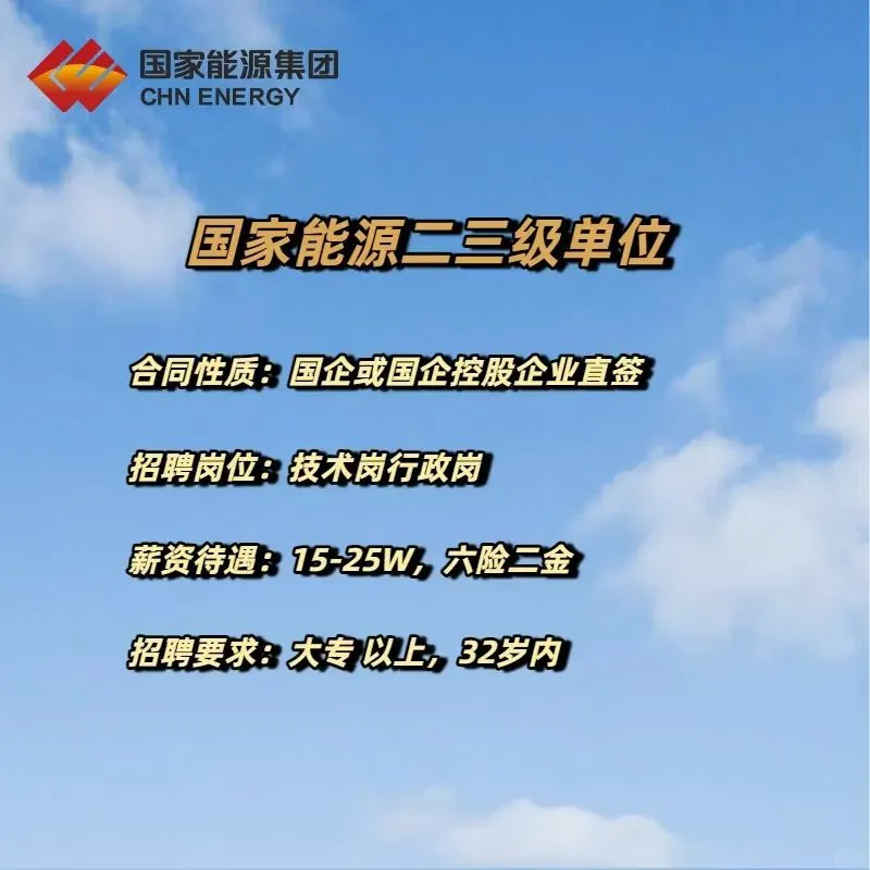 中国能源集团招聘了！