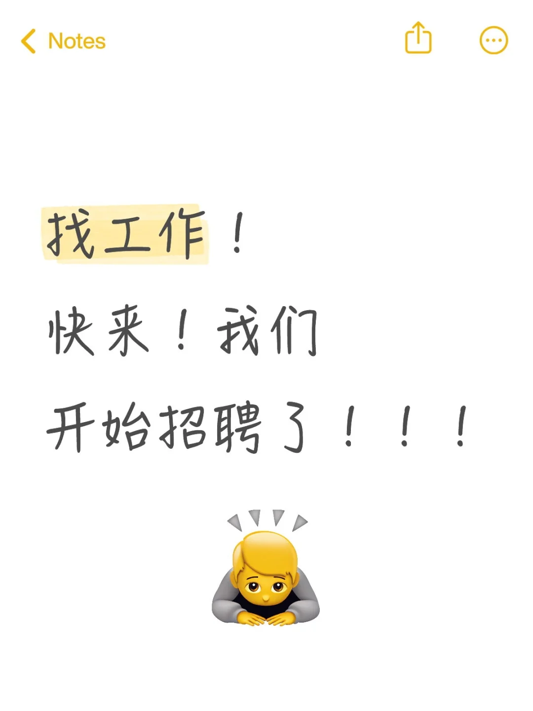 找工作!快来!我们开始招聘了!!!