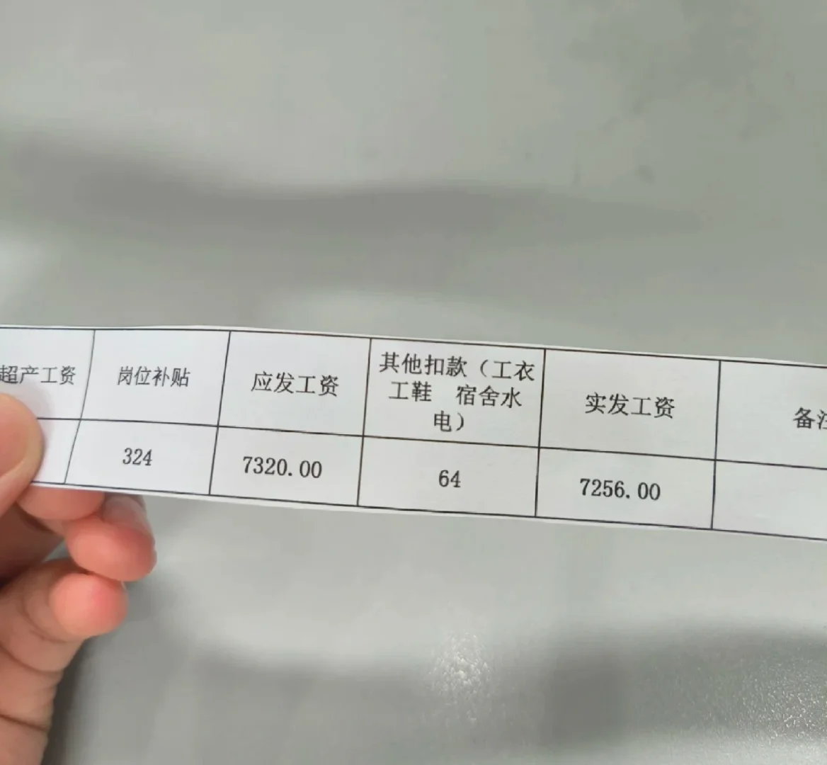 我的工资单！我太幸福了！?