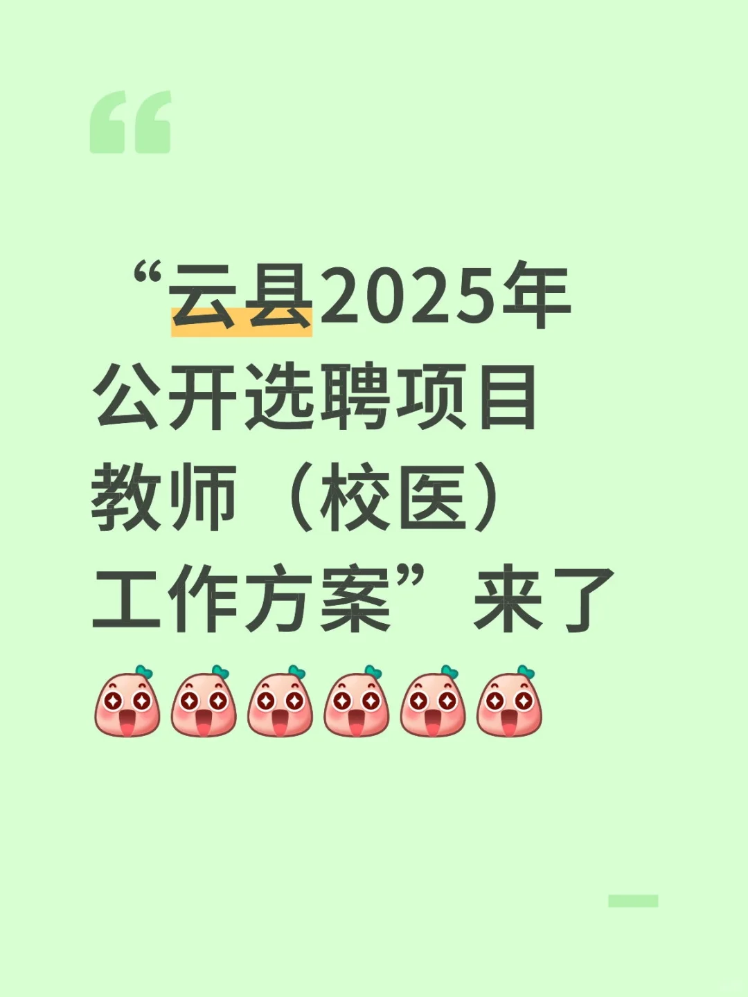 云县公开选聘县外教师工作方案