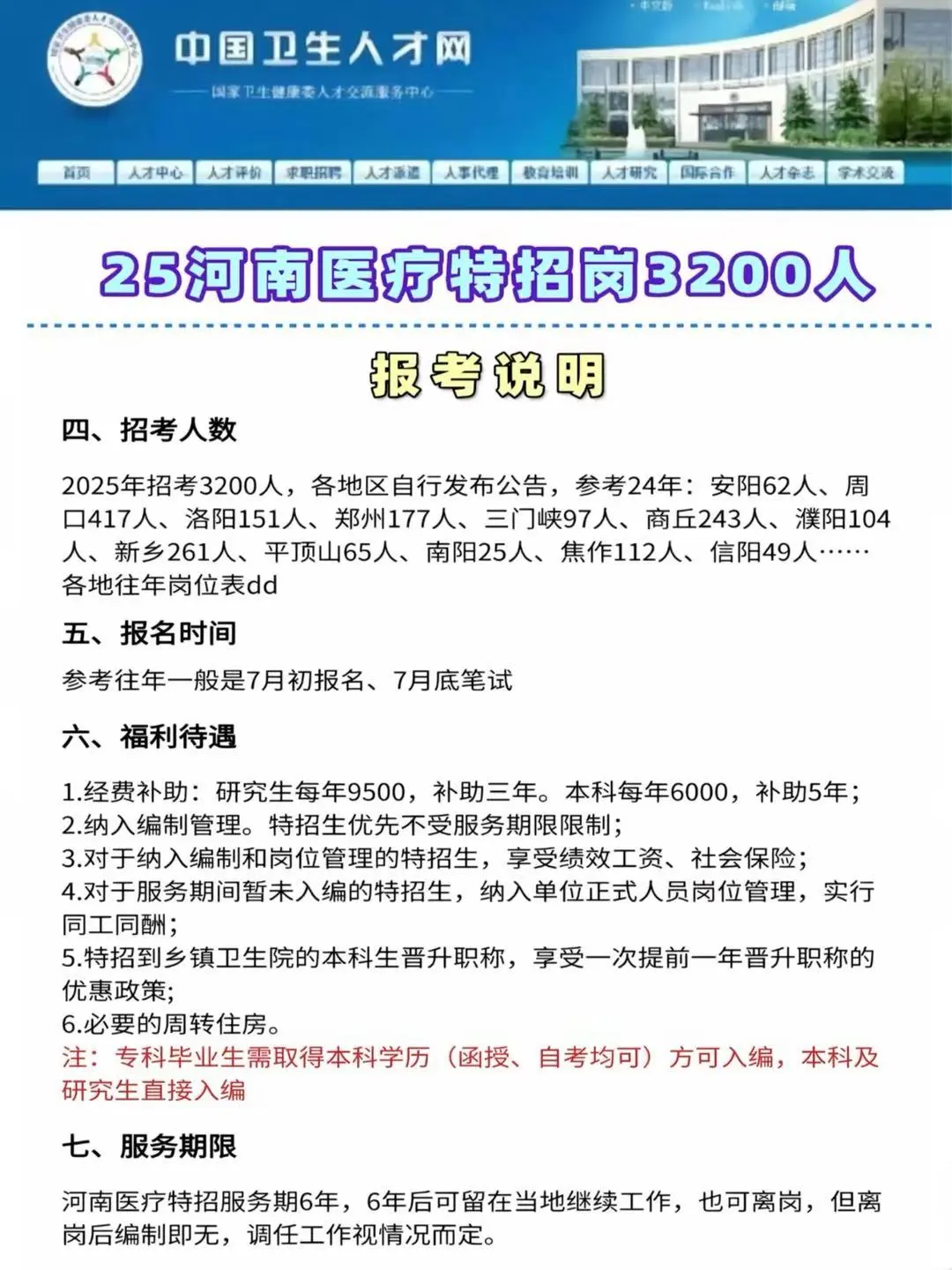 河南省医疗特招，公开招聘3200人，大爆发