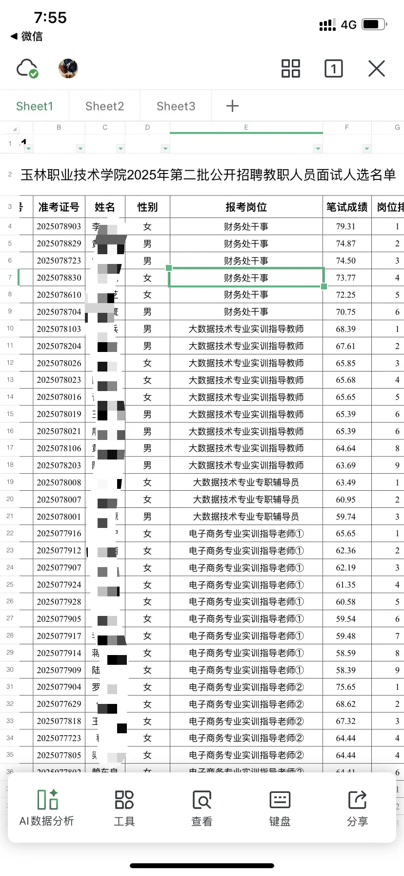348人!玉林职业技术学院面试名单公示