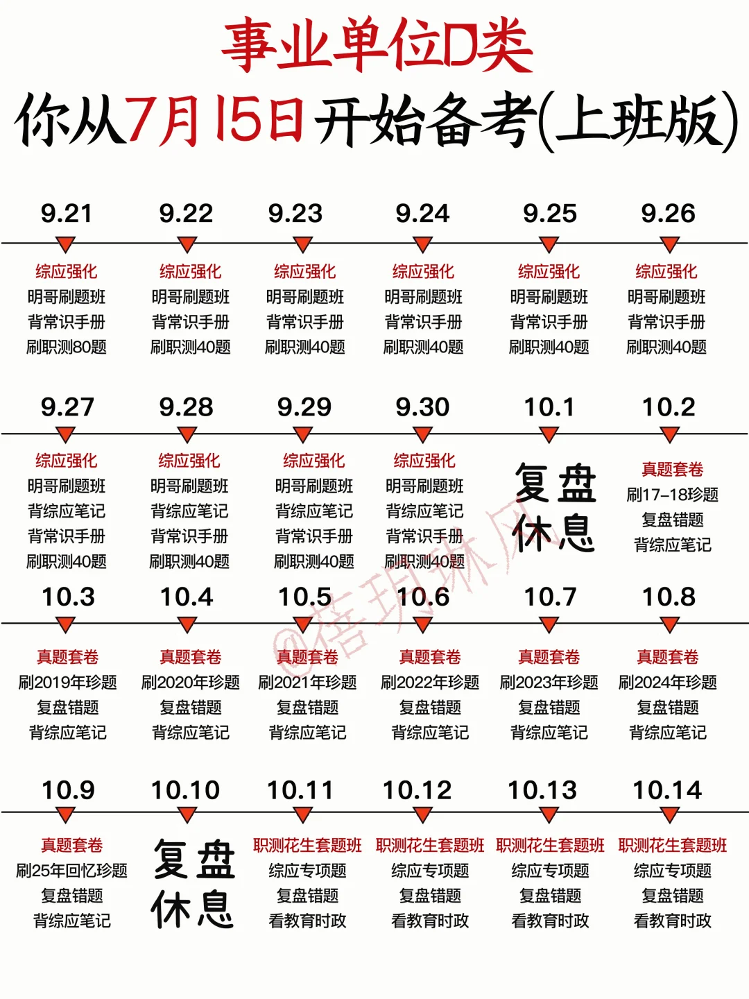 事业单位D类，假如你从7月15日后开始备考♥️