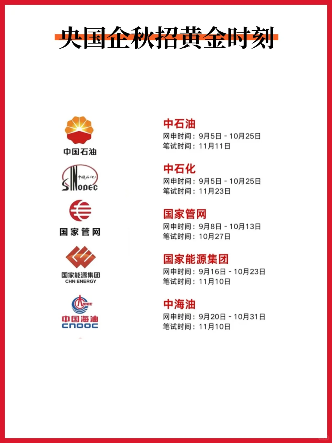 ?应届生来看!央国企秋招来啦!?