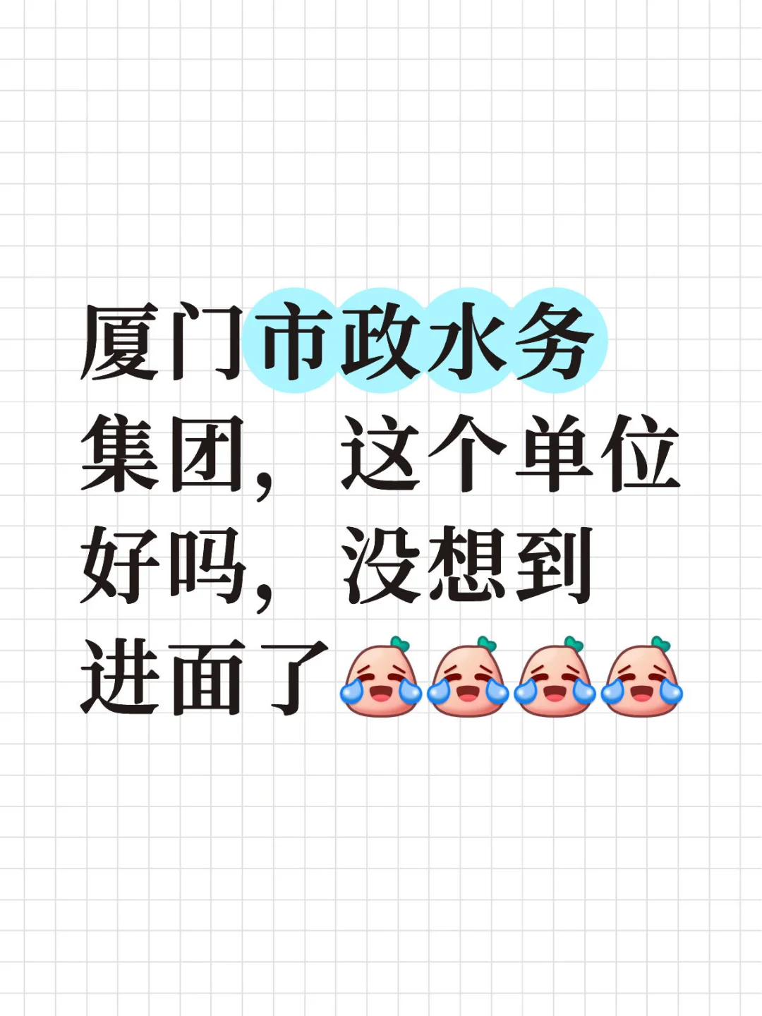 厦门市政水务集团招聘