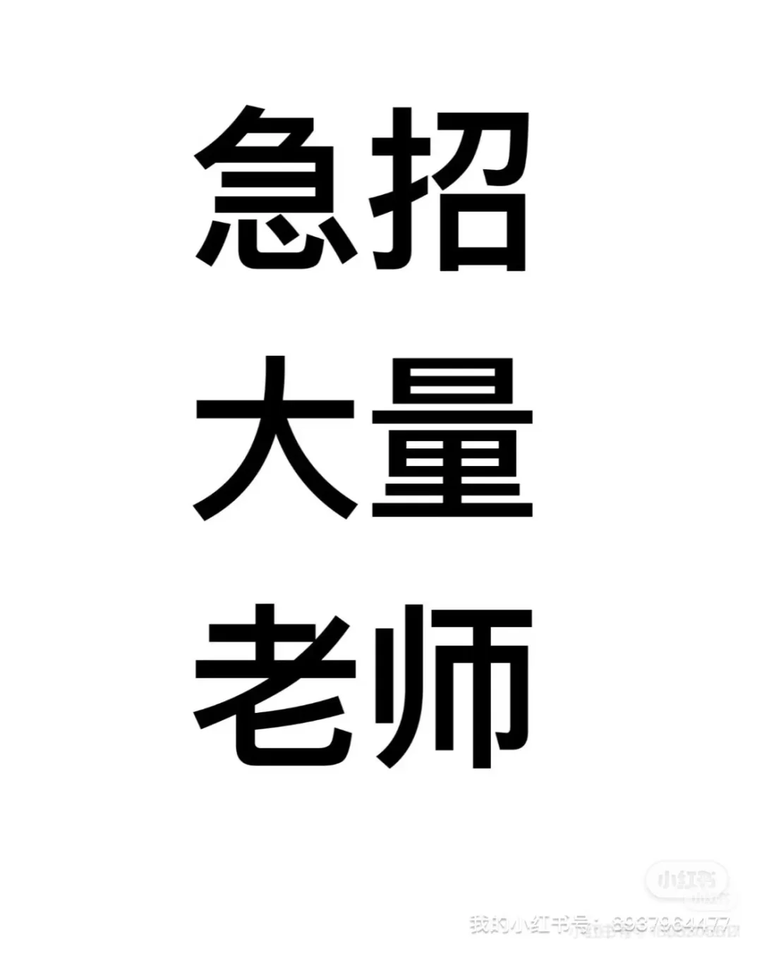 急招大量老师，大学生也可以，感谢小红书推荐