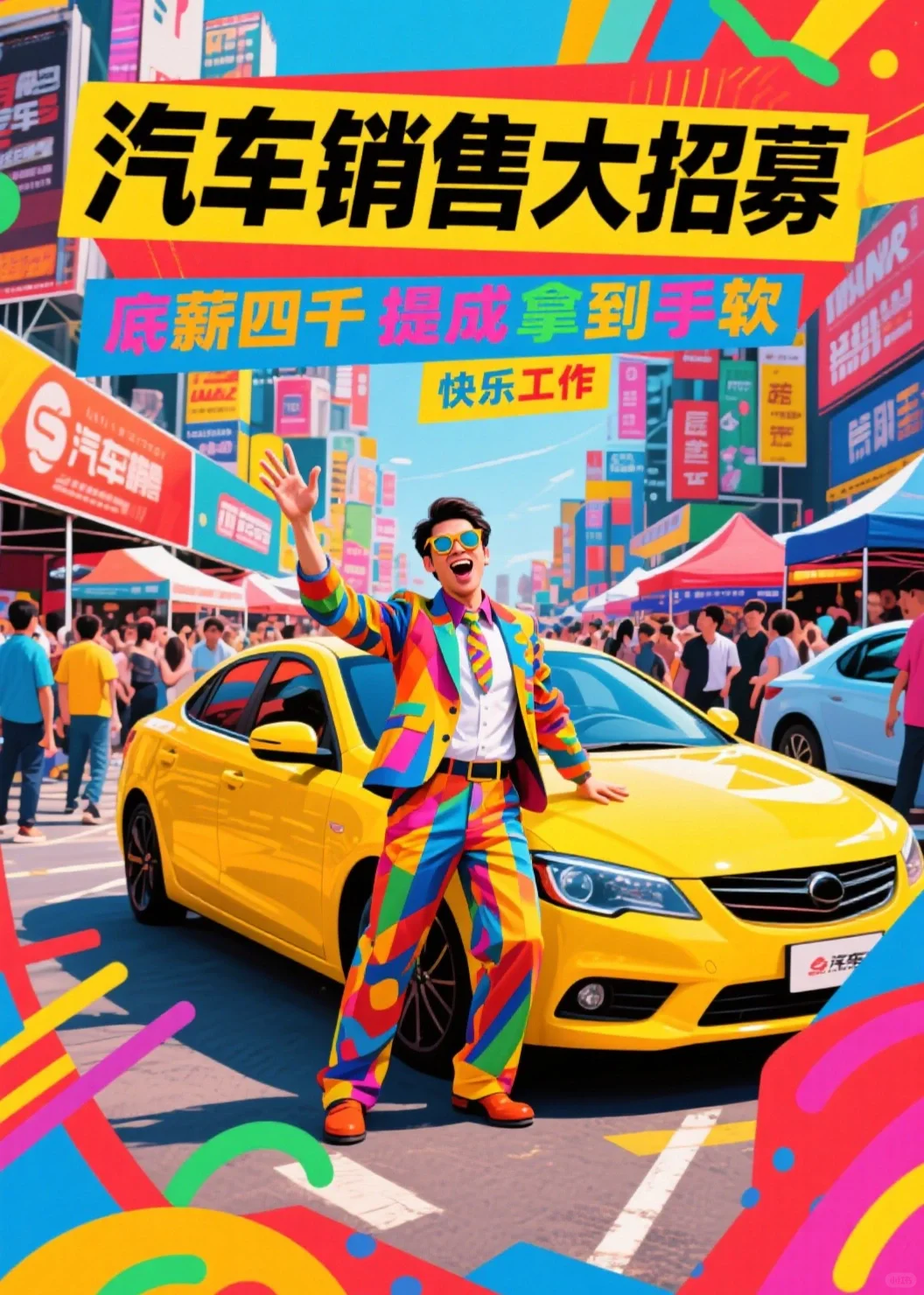 高薪诚聘汽车销售?,底薪四千起
