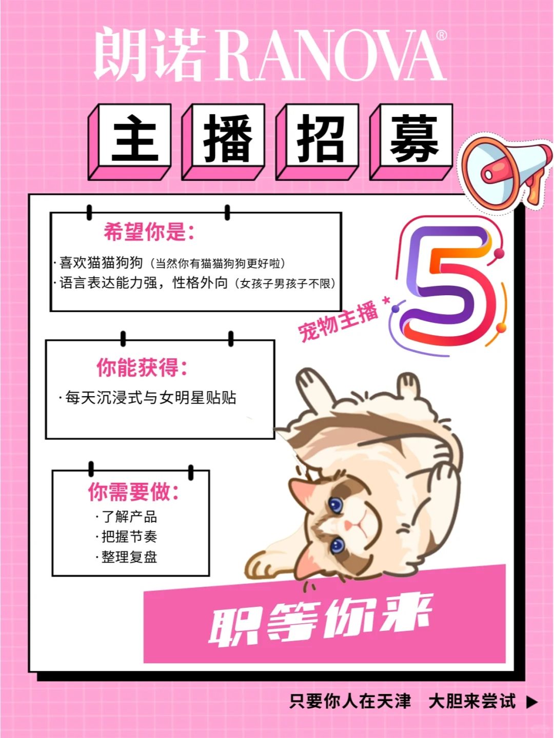 朗诺招聘啦！和毛孩子一起上班啦?