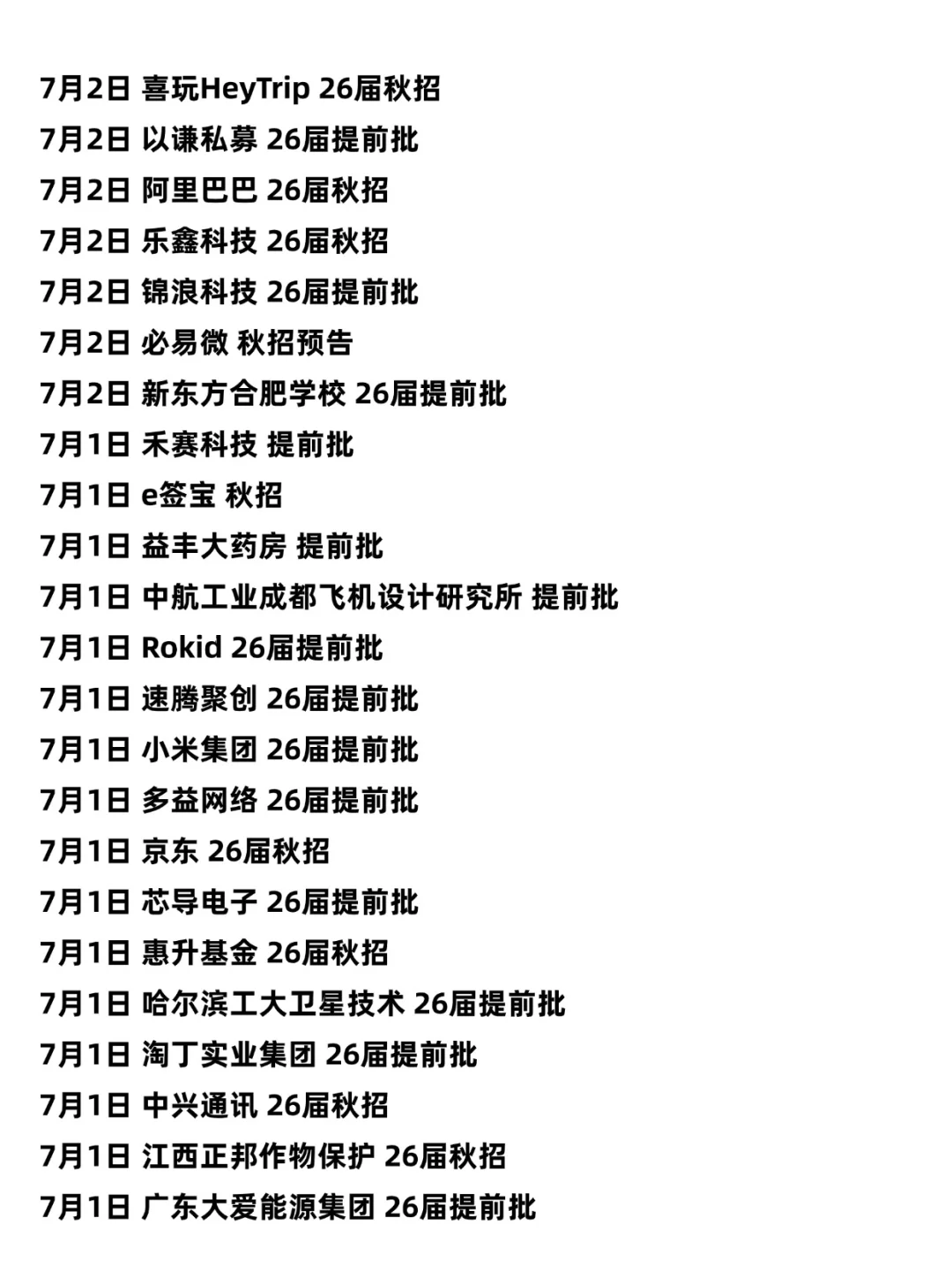 都是七月新开的秋招?