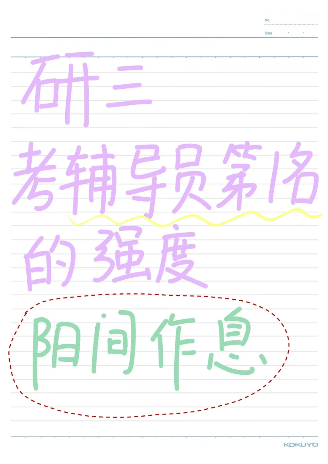 研三考辅导员第一名的强度(阳间作息)