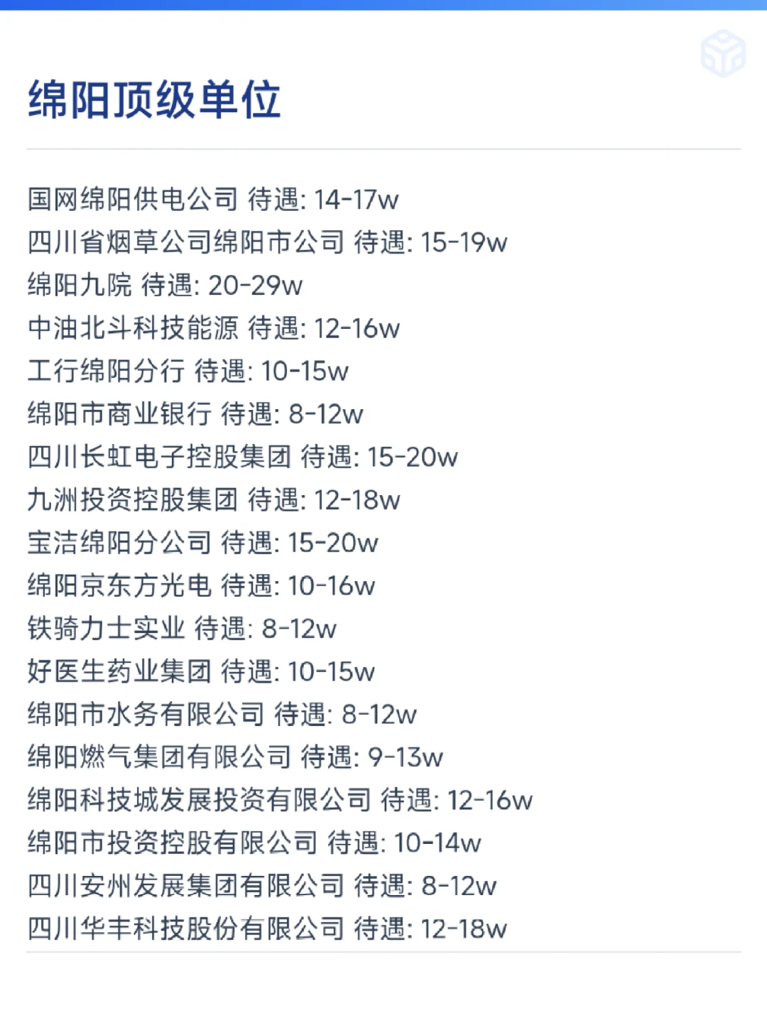 顶级单位——绵阳