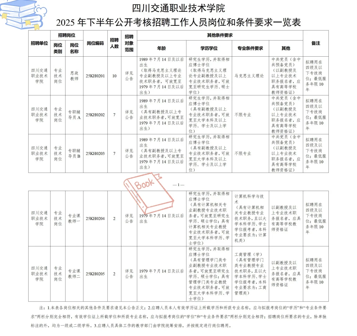 四川交通职业技术学院/有编，面试，无笔试