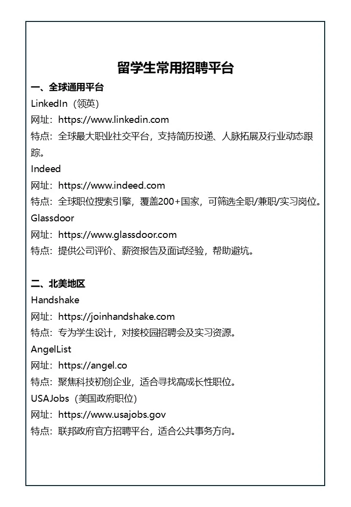 最全求职网站大全