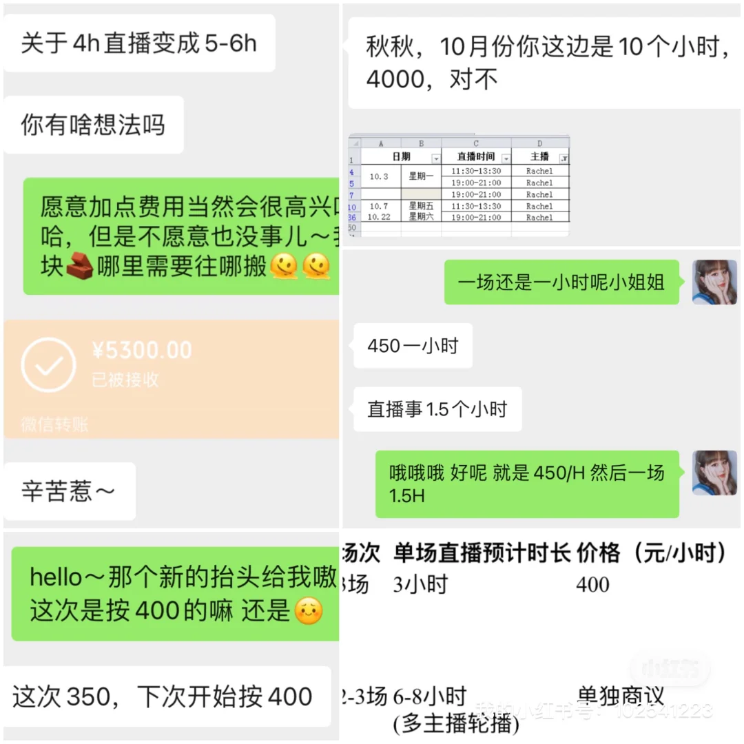 兼职主播薪资问题