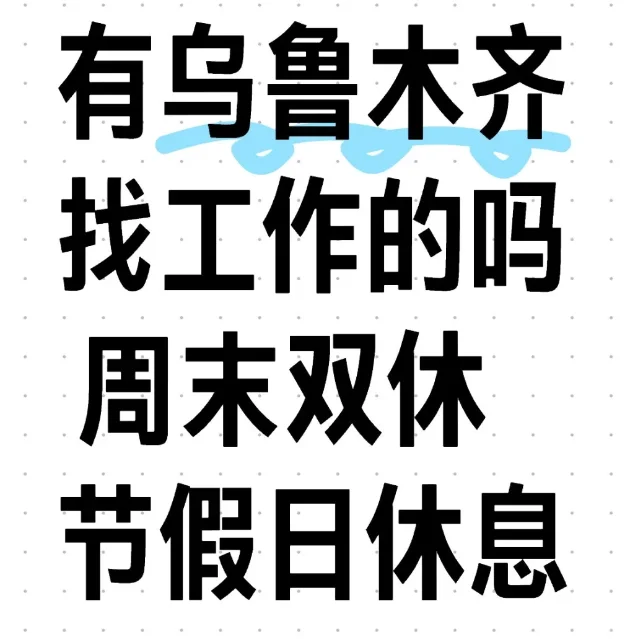 乌鲁木齐新市区工作
