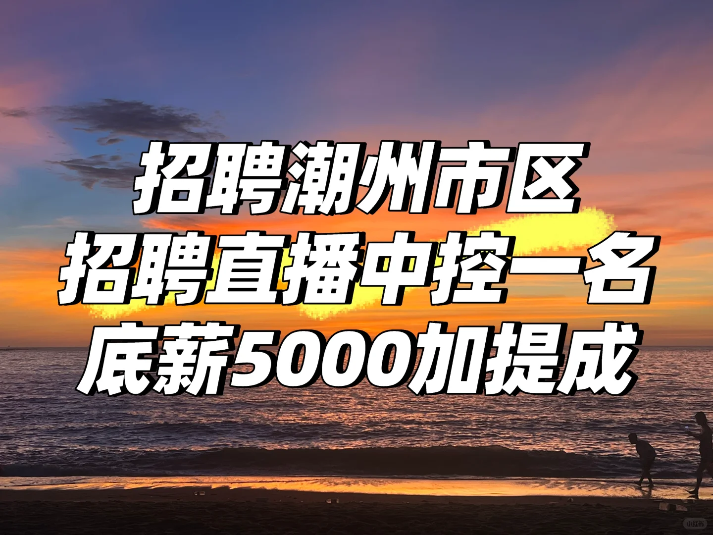 潮州市区招聘直播中控一名