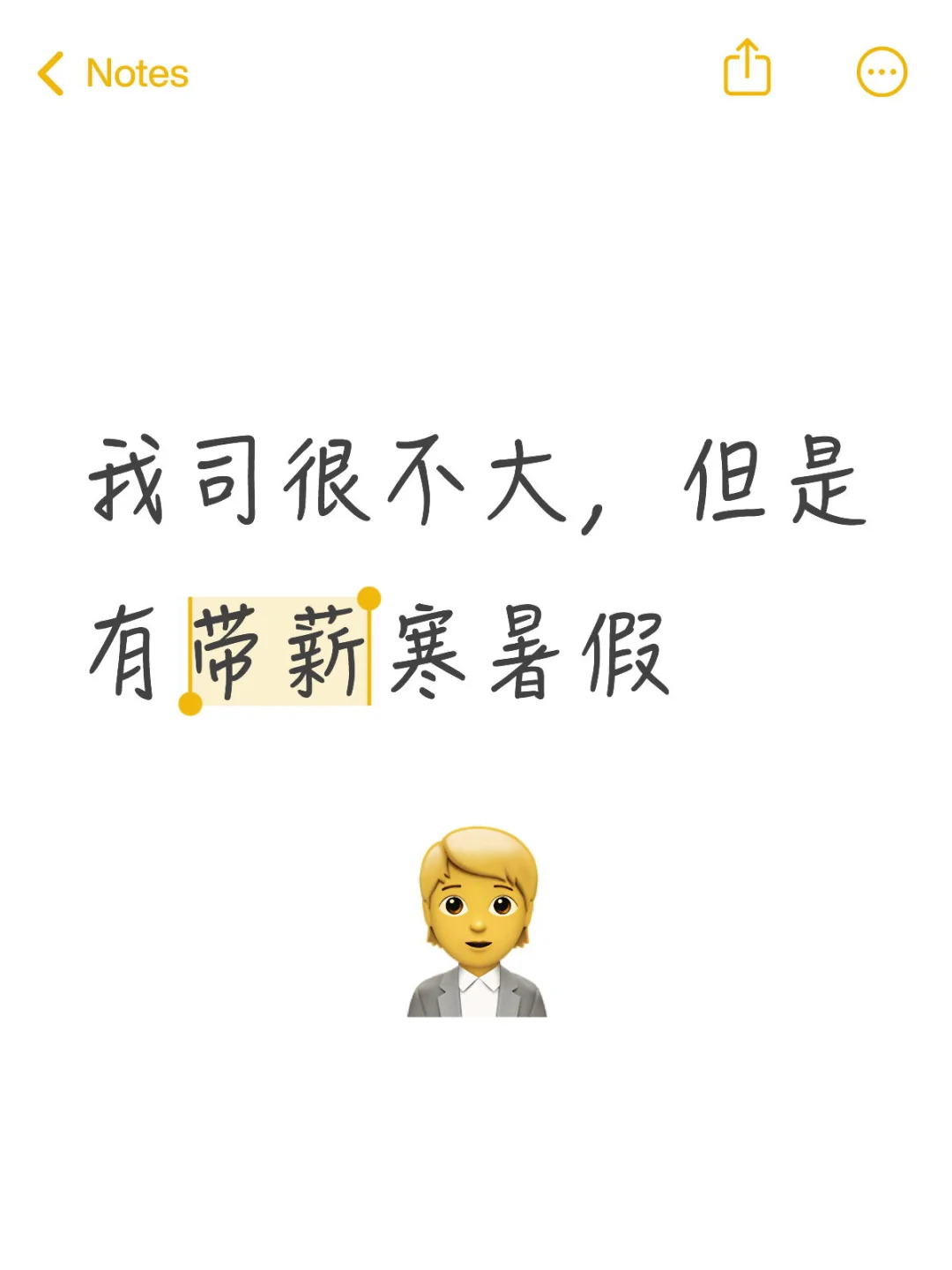 我们公司不大，但是有带薪寒暑假
