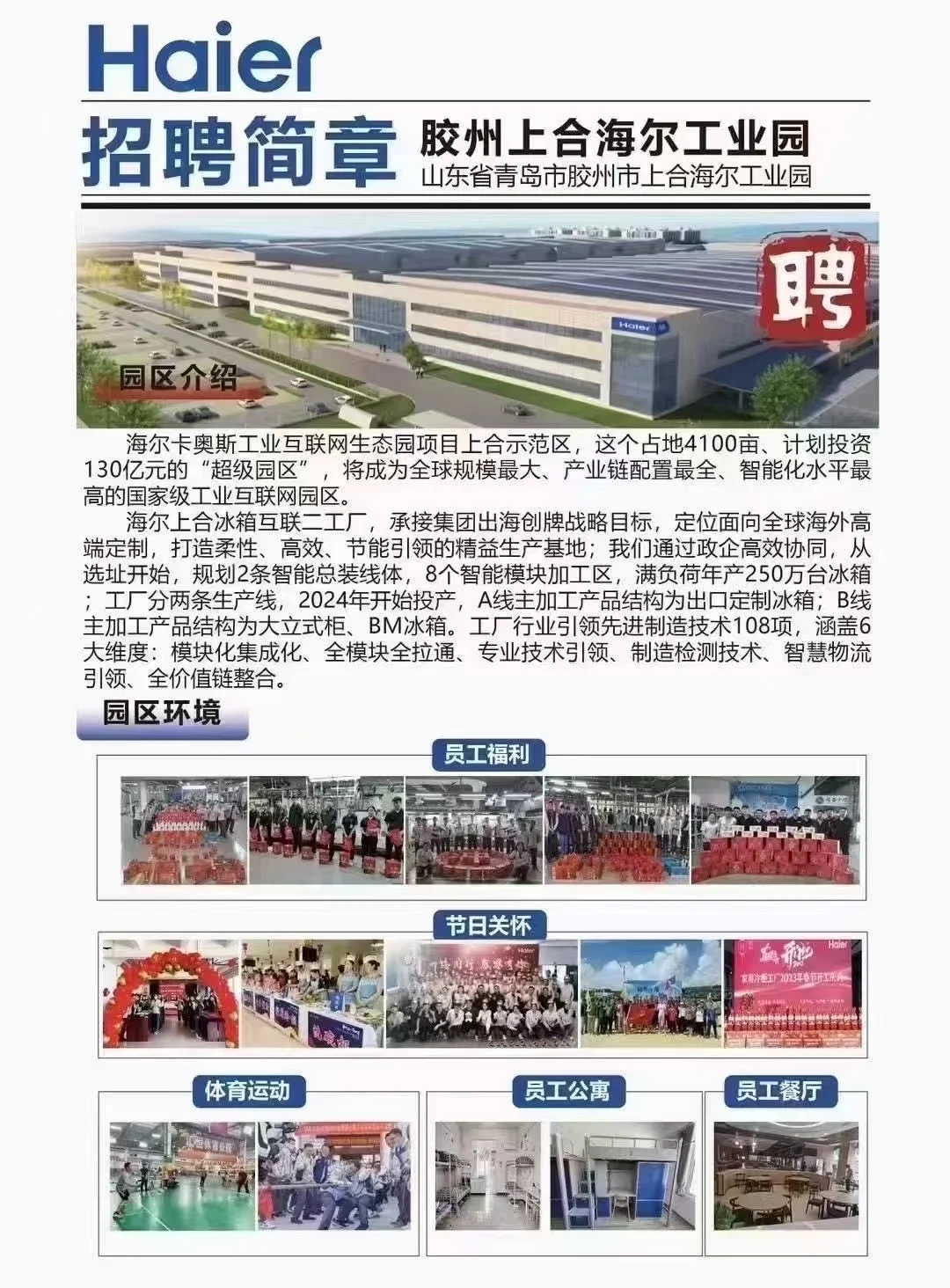 青岛海尔招聘啦！！！