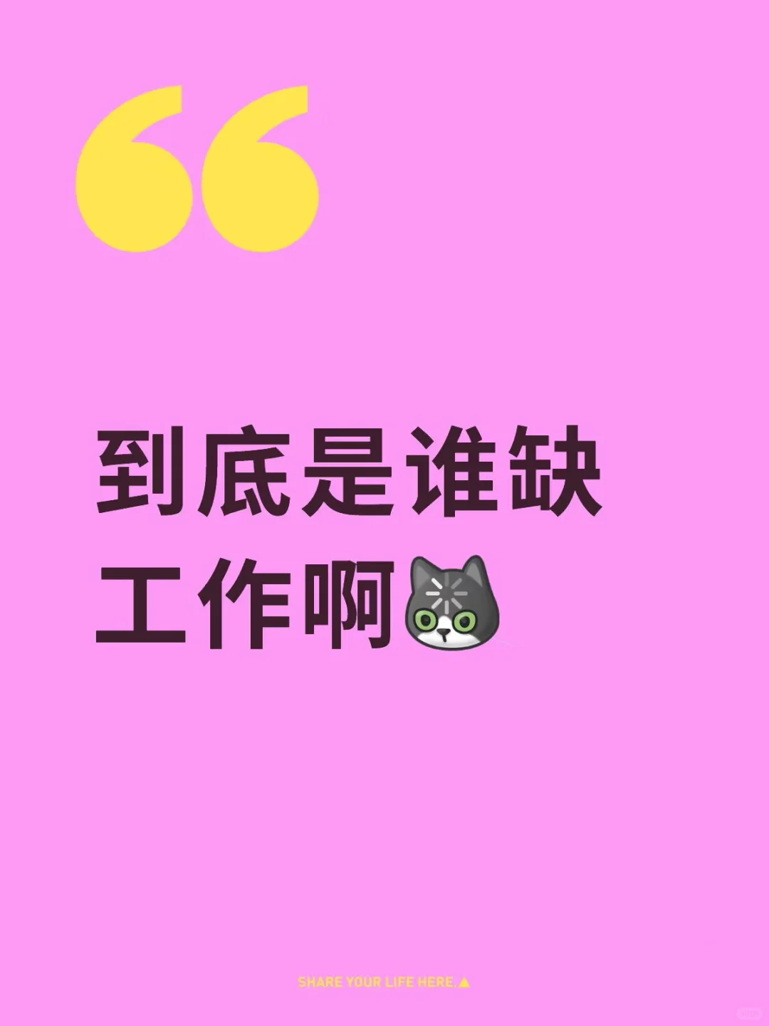 你们都不找工作吗