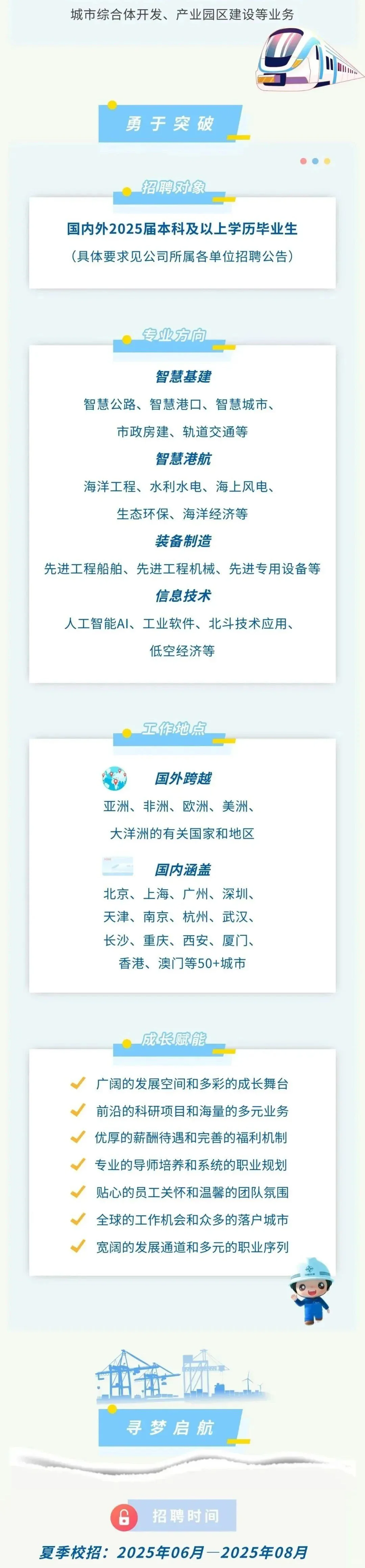 中交集团2025年夏季校园招聘公告